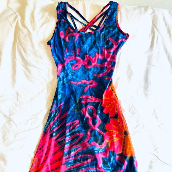 Dresses & Skirts - 🌺Great Used Condition: Beautiful tie dye maxi dress in an array of bold colors